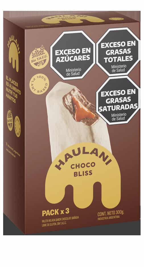 HELADO X3 PALETAS BAÑADAS CHOCO BLISS X300G HAULANI
