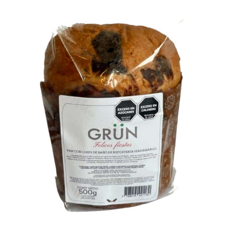PAN DULCE ORGANICO/VEGANO CON CHIPS DE CHOCO X500G GRUN