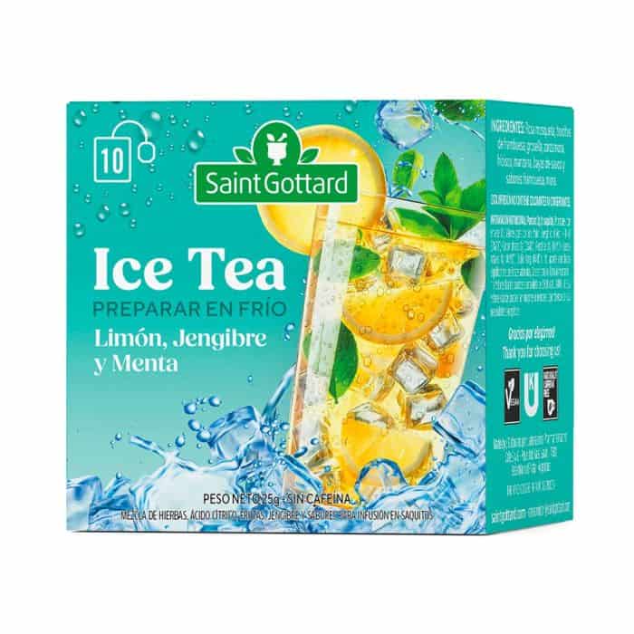 ICE TEA LIMON, JENGIBRE  MENTA X 10SAQ  SAINT GOTTARD