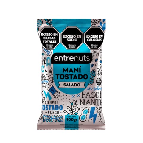 MANI TOSTADO SALADO 100G ENTRENUTS