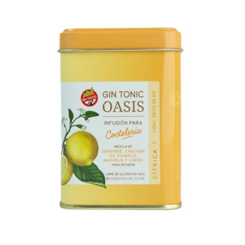 GIN TONIC CITRICA LATA 20G INFUSION P/COCTELERIA OASIS