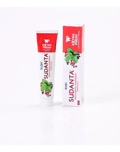 PASTA DENTAL SUDANTA 100G CON EXTRA FRESH (PIM/MENTOL)SRI SRI