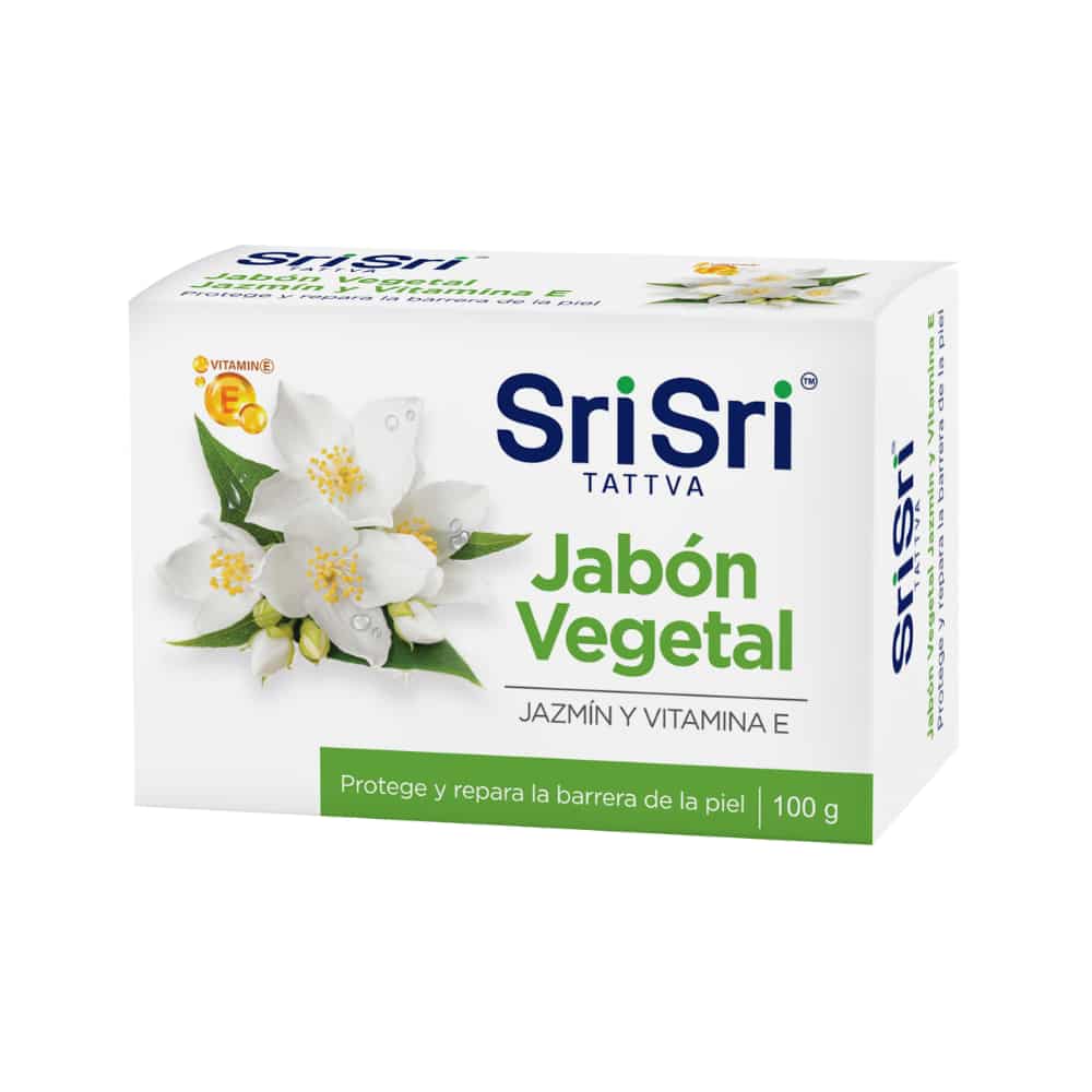 JABON VEGETAL 100GR JAZMIN Y VIT E SRI SRI