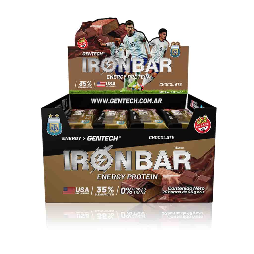 BARRA IRON BAR ENERGY PROTEIN X 20U. (CHOCO) GENTECH