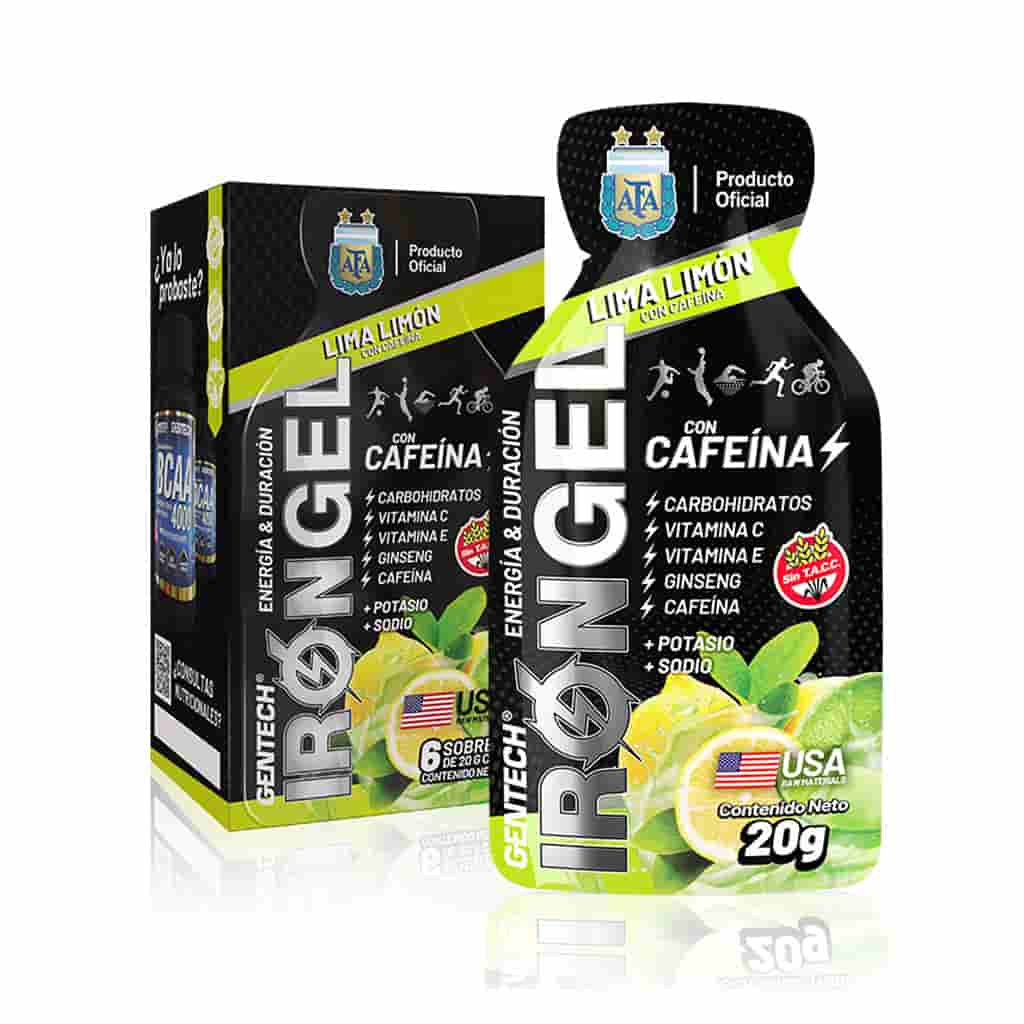 IRON GEL CON CAFEINA X6 SOBRES (LIMA LIMON) GENTECH