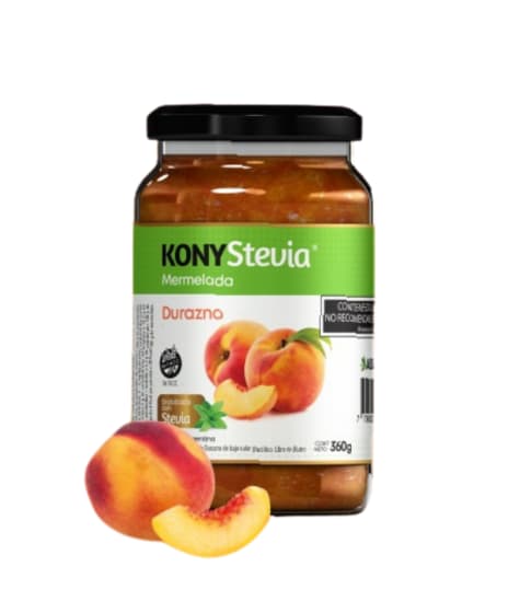 MERMELADA C/STEVIA SABOR DURAZNO X 360G KONY