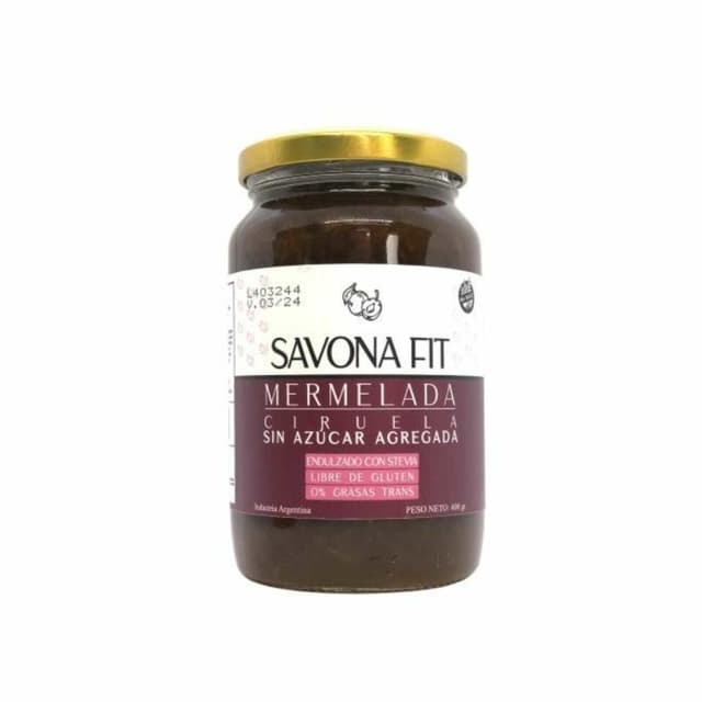MERMELADA DE CIRUELA C/STEVIA X400GR SAVONA FIT