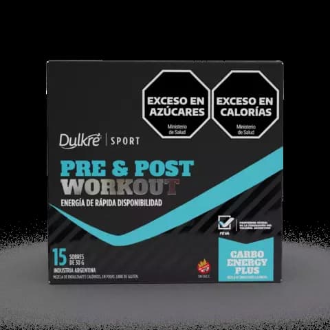 PRE Y POST WORKOUT CARBO ENERGY PLUS X15 SOB (30G) DULKRE