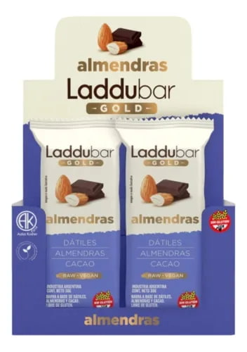 LADDUBAR GOLD ALMENDRAS Y CACAO X12U. SRI SRI