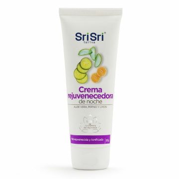CREMA FACIAL REJUVENECEDORA NOCHE ALOE VERA. PEPINO Y LIMON X 100G SRI SRI