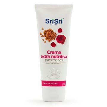 CREMA EXTRA NUTRITIVA MANOS ROSAS Y ALMENDRAS X100G SRI SRI