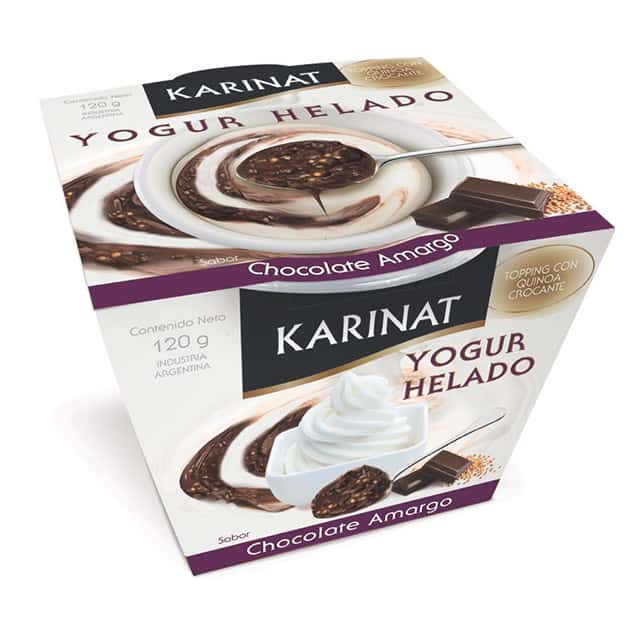 YOGURT HELADO CHOCOLATE AMARGO/QUINOA X120GR KARINAT