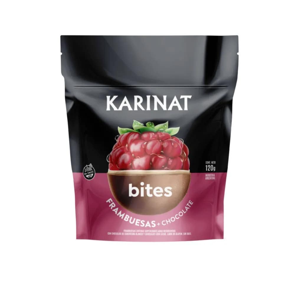 BITES FRAMBUESA/CHOCOLATE 120GR DOYPACK KARINAT