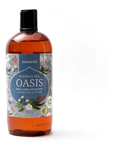 SHAMPOO PARA CABELLOS GRASOS CON TE VERDE 520CC OASIS