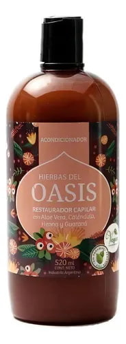 ACONDICIONADOR RESTAURADOR CAPILAR CON HENNA Y GUARANÁ 520CC OASIS