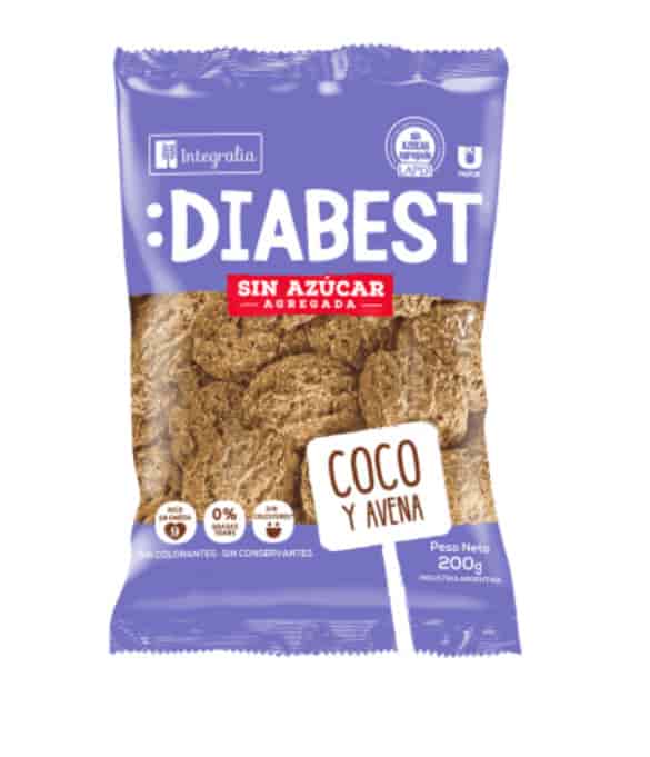 DIABEST SIN AZUCAR DE COCO Y AVENA X200 GR INTEGRALIA