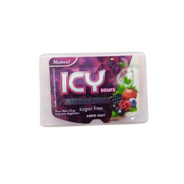 PASTILLAS S/AZUCAR ICY SOURS FRUTOS DEL BOSQUE 6x35G