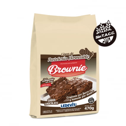PREMEZCLA BROWNIE CHOCOLATE 470Gr LEDEVIT