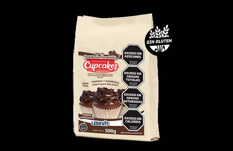 PREMEZCLA CUPCAKES CHOCOLATE 500Gr LEDEVIT