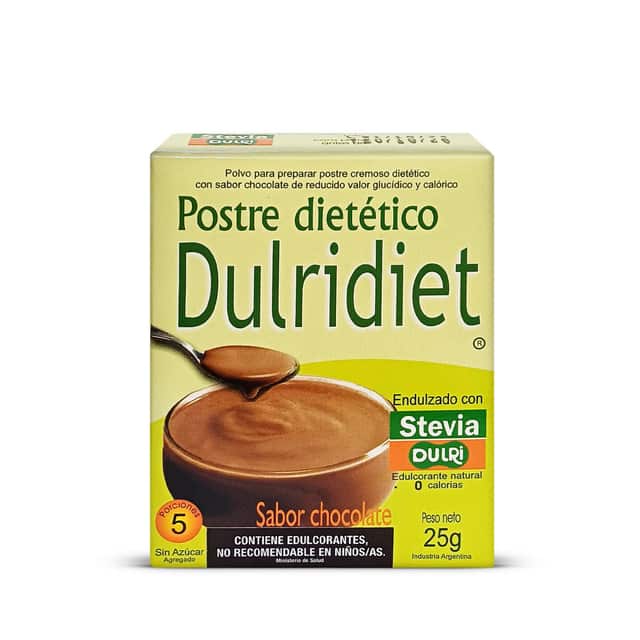 POSTRE CHOCOLATE DIET STEVIA X 30 GRAMOS DULRI
