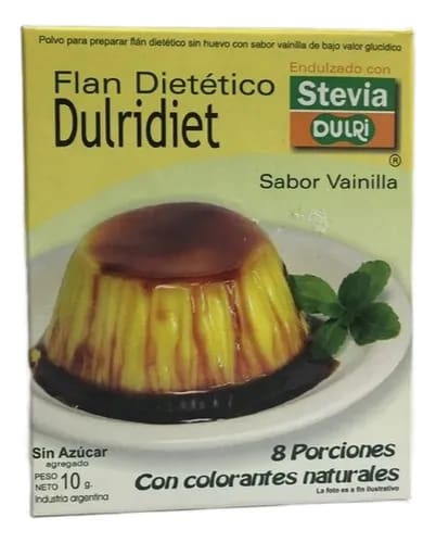 FLAN VAINILLA CON STEVIA X 10 GRAMOS DULRI