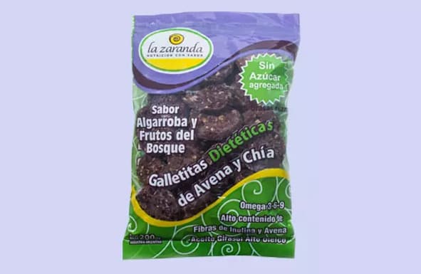 GALLETAS DIET S/AZÚCAR SABOR ALG. Y FRUTOS DEL BOSQUE LA ZARANDA