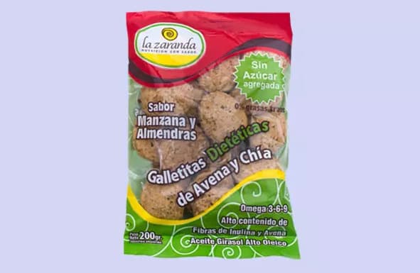 GALLETAS DIET S/AZÚCAR SABOR MANZANA Y ALMENDRAS LA ZARANDA