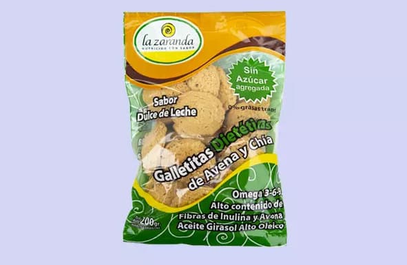 GALLETAS DIET S/AZÚCAR SABOR DULCE DE LECHE LA ZARANDA