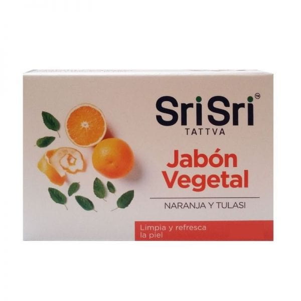 JABON VEGETAL NARANJA Y TULASI 100GR SRI SRI