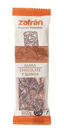 BARRA CHOCOLATE Y QUINOA X12  ZAFRAN