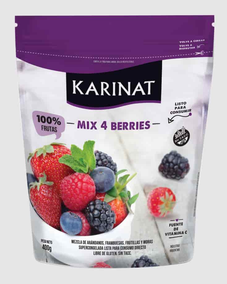 **MIX 4 BERRIES CONGELADOS DOYPACK X400GR KARINAT