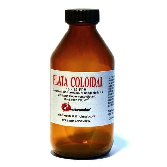 PLATA COLOIDAL 30 PPM LIQUIDO X 200 CM