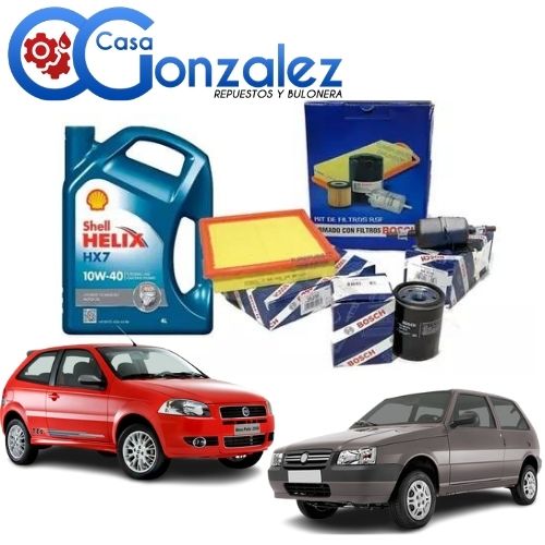 KIT DE 4 FILTROS Y ACEITE FIAT MOTOR FIRE