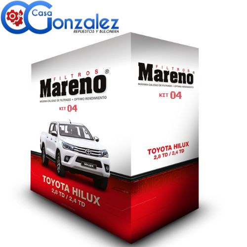 KIT04-MARENO KIT TOYOTA HILUX 2,8TD / 2,4TD 2015 AIRE, ACEITE, COMBUSTIBLE,