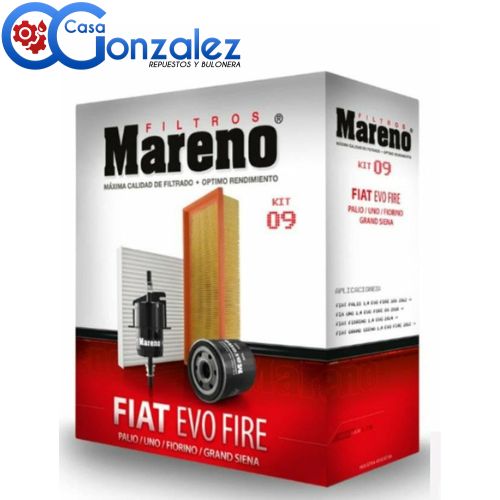 KIT09-MARENO KIT FIAT 1.4 8V. FIRE EVO UNO NOVO / PALIO MR362 - ML320 - MCI