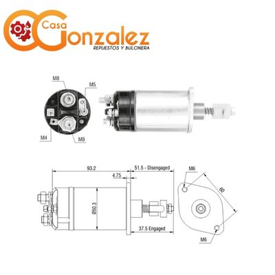 ZM SOLENOIDE FORD F100/ ECONO FALCON 4 CILINDROS