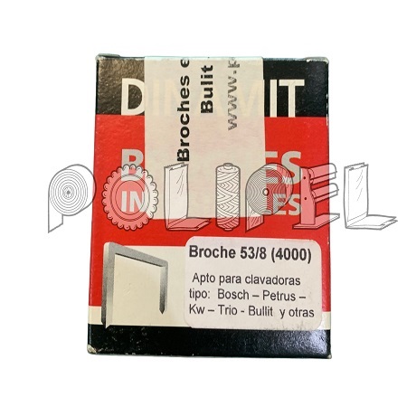 Broches P/GRAMP NARANJ 53/8x4000