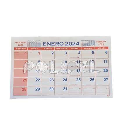 Calendario almanaque GS 35 mensual 2024