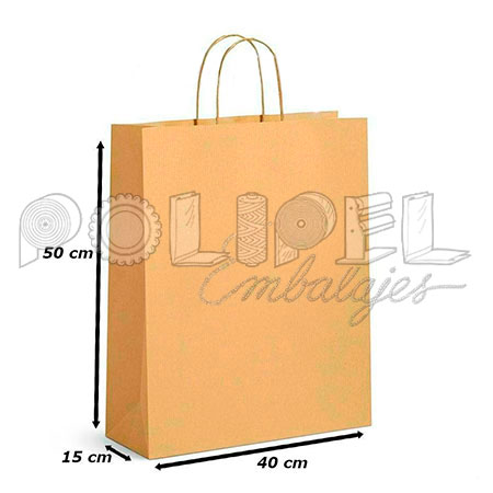 BOLSA PAPEL c/m,papel 16x24x10 paq*100u