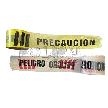 ROLLO "PELIGRO/PRECAUCION" 8cm x 200 mts