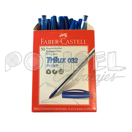 Bolígrafo Faber Azul/Negro x 50 u