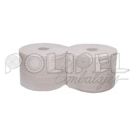 Rollo papel Indust.25cm Bco Premium D/H paqx2u