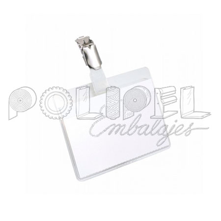 identificador personal/porta credencial con broche